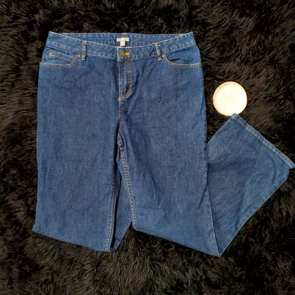 J. Jill Dark Wash Flare Jeans